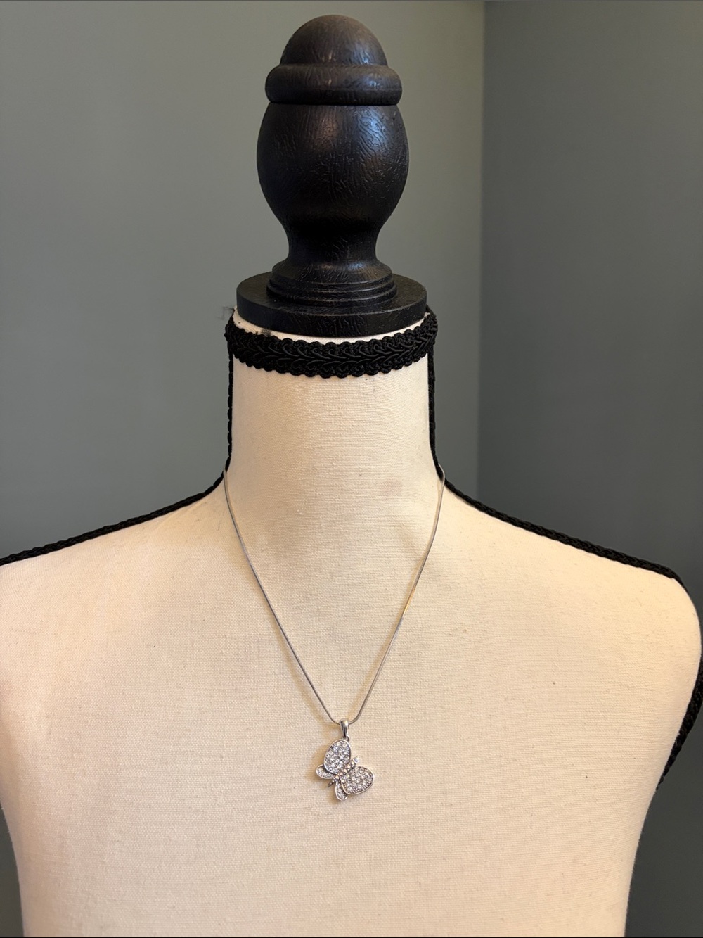 Silver Butterfly Pendant Necklace - Women's Jewelry